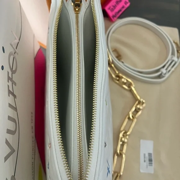 Louis Vuitton White Crossbody Bag with Multicolor Monogram - Picture 5 of 11